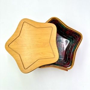 Longaberger 2001 Christmas Shining Star Basket with Liner & Lid